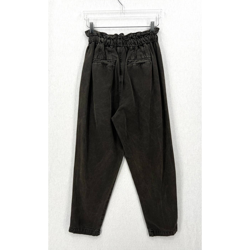 FREE PEOPLE Margate Pleated Trouser Pants Womens Small Charcoal Gray High Rise - Picture 5 of 16